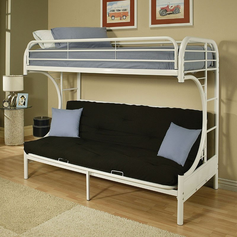 white queen bunk bed