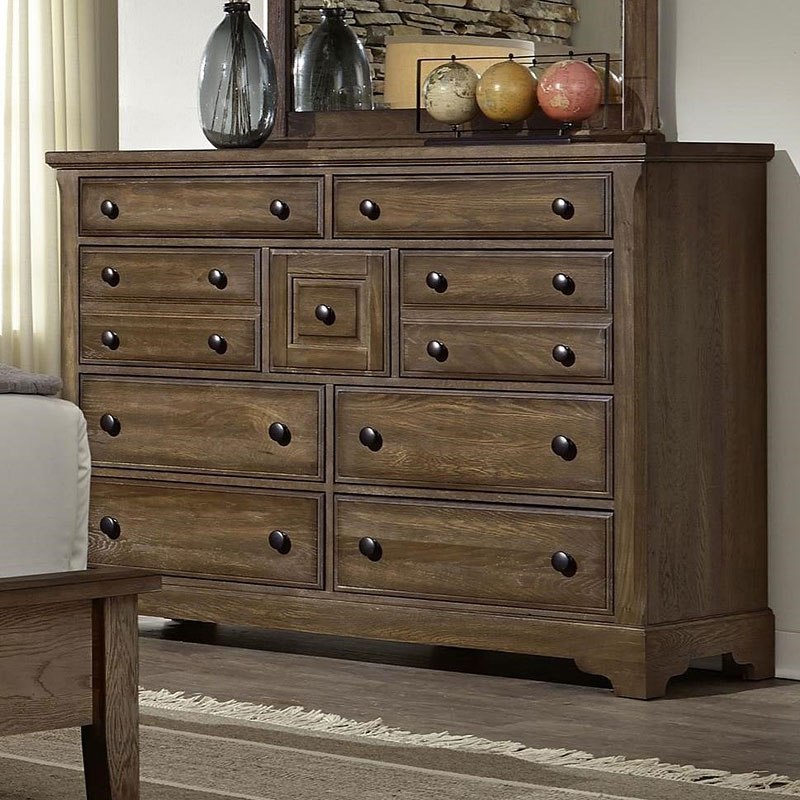 Artisan Choices Villa Triple Dresser (Dark Oak) by Vaughan Bassett