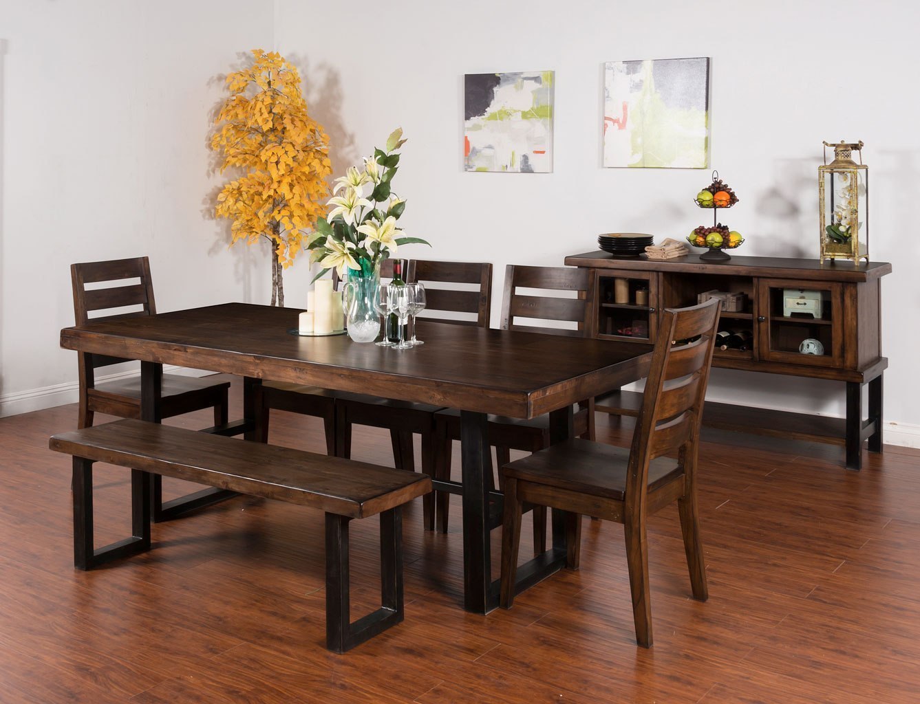 Reclaimed Pine Wood Dining Room Sets