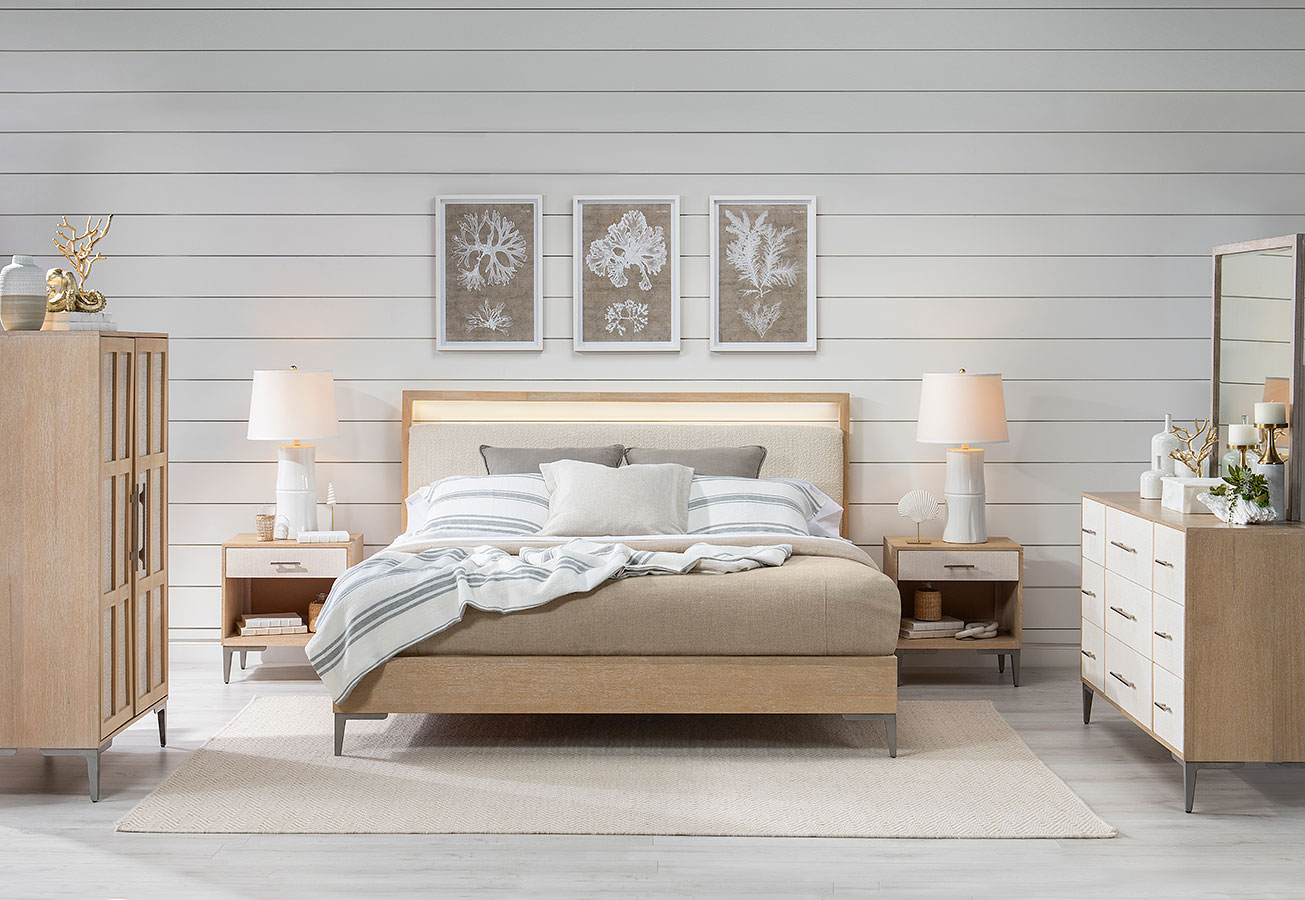 Biscayne Upholstered Low Profile Bedroom Set by Legacy Classic ...