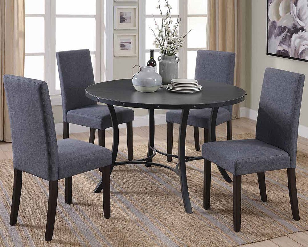 Grey And Black Dining Room Set