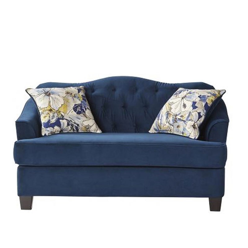 15700 Series Bing Indigo and Novae Indigo Loveseat by Hughes Furniture