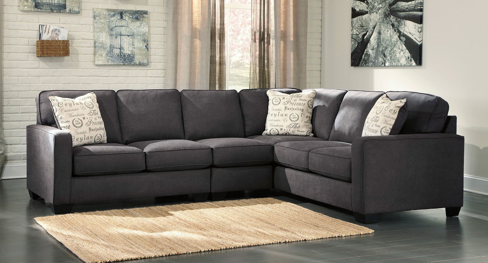 Alenya Charcoal Sectional By Signature Design By Ashley | FurniturePick