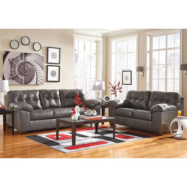 Alliston DuraBlend Gray Living Room Set by Signature Design by Ashley