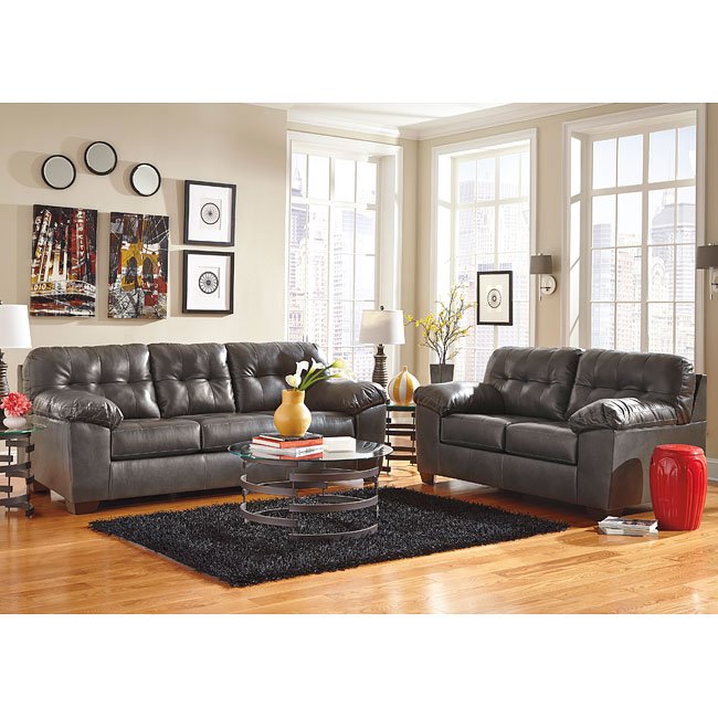 Alliston DuraBlend Gray Living Room Set by Signature Design by Ashley