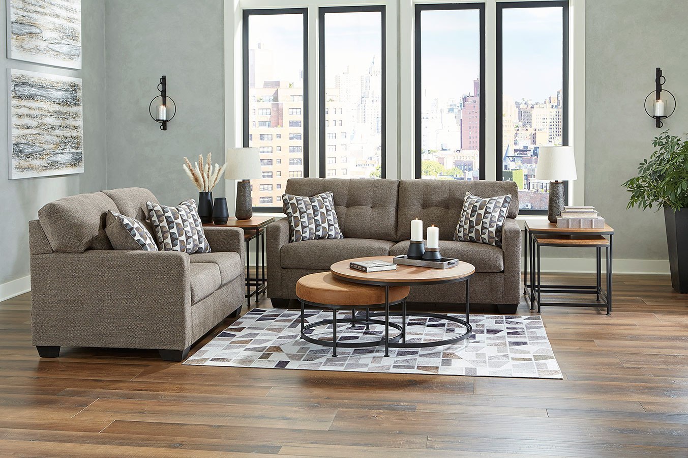 Mahoney Chocolate Living Room Set by Signature Design by Ashley ...