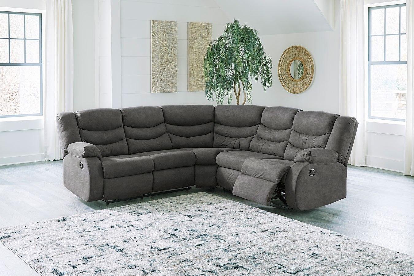 Partymate Slate Reclining Sectional by Signature Design by Ashley ...