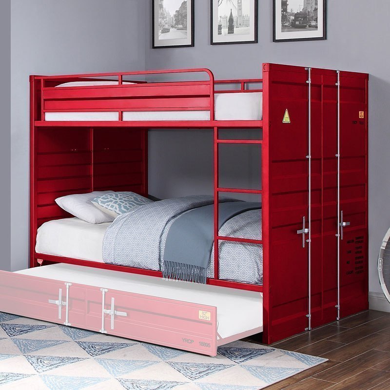 Cargo Youth Bunk Bed (Red) by Acme Furniture FurniturePick