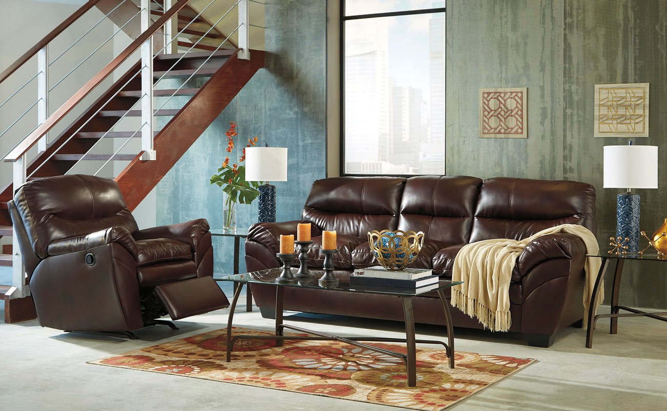Tassler DuraBlend Mahogany Living Room Set by Signature Design by