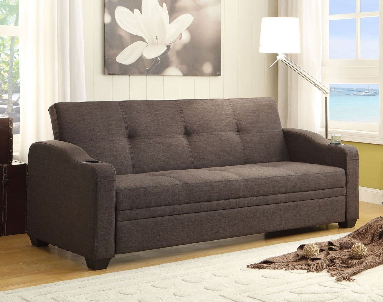 Caffery Sleeper Sofa (Dark Grey) by Homelegance, 1 Review