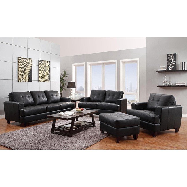 Hurley Living Room Set (Black) Coaster Furniture FurniturePick