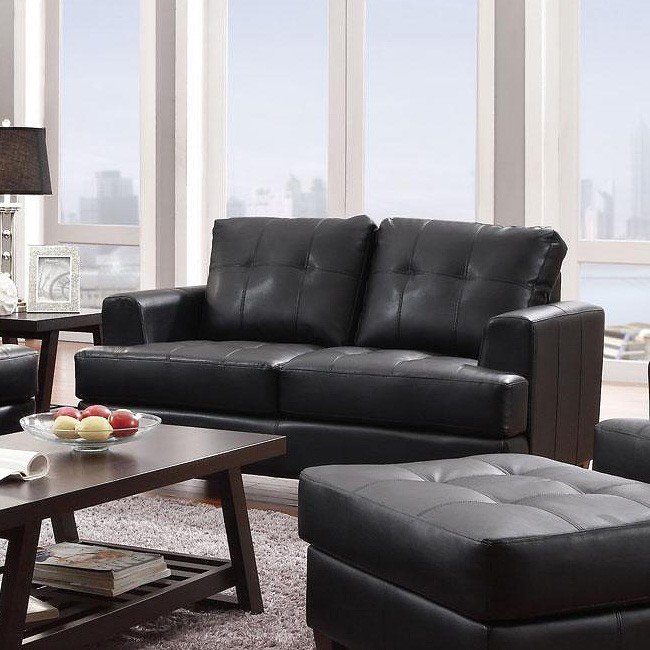 Hurley Living Room Set (Black) Coaster Furniture FurniturePick