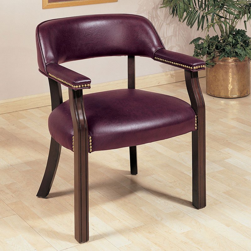 Office Guest Chair (Burgundy) by Coaster Furniture FurniturePick