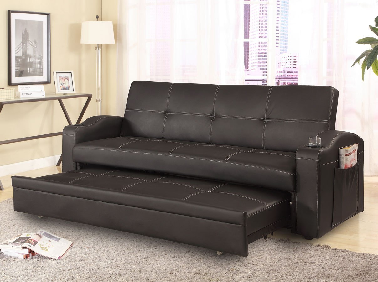 easton futon sofa bed with cup holders