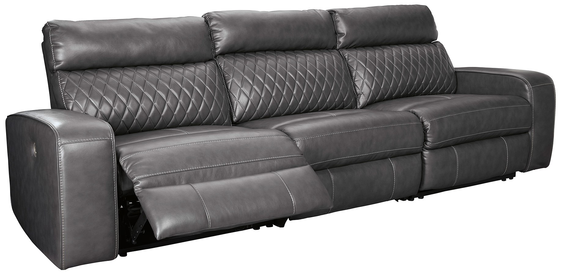 Samperstone Gray Power Reclining Sofa by Signature Design