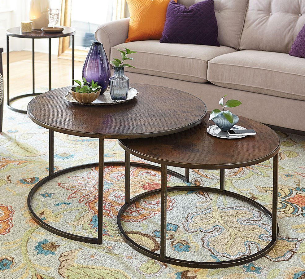 Sanford Round Nesting Cocktail Table by Hammary ...
