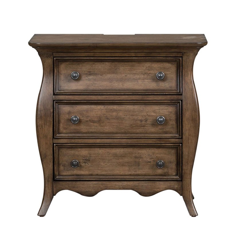 Parisian Marketplace Bombay Nightstand (Heathered Brownstone) by