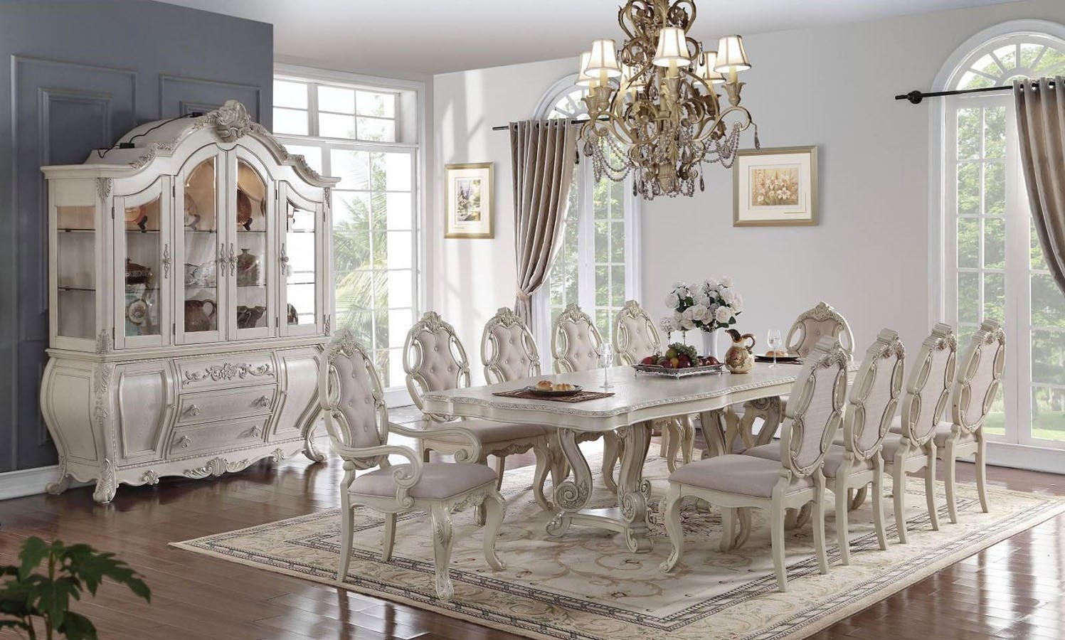 Ragenardus Dining Room Set (Antique White) by Acme Furniture ...