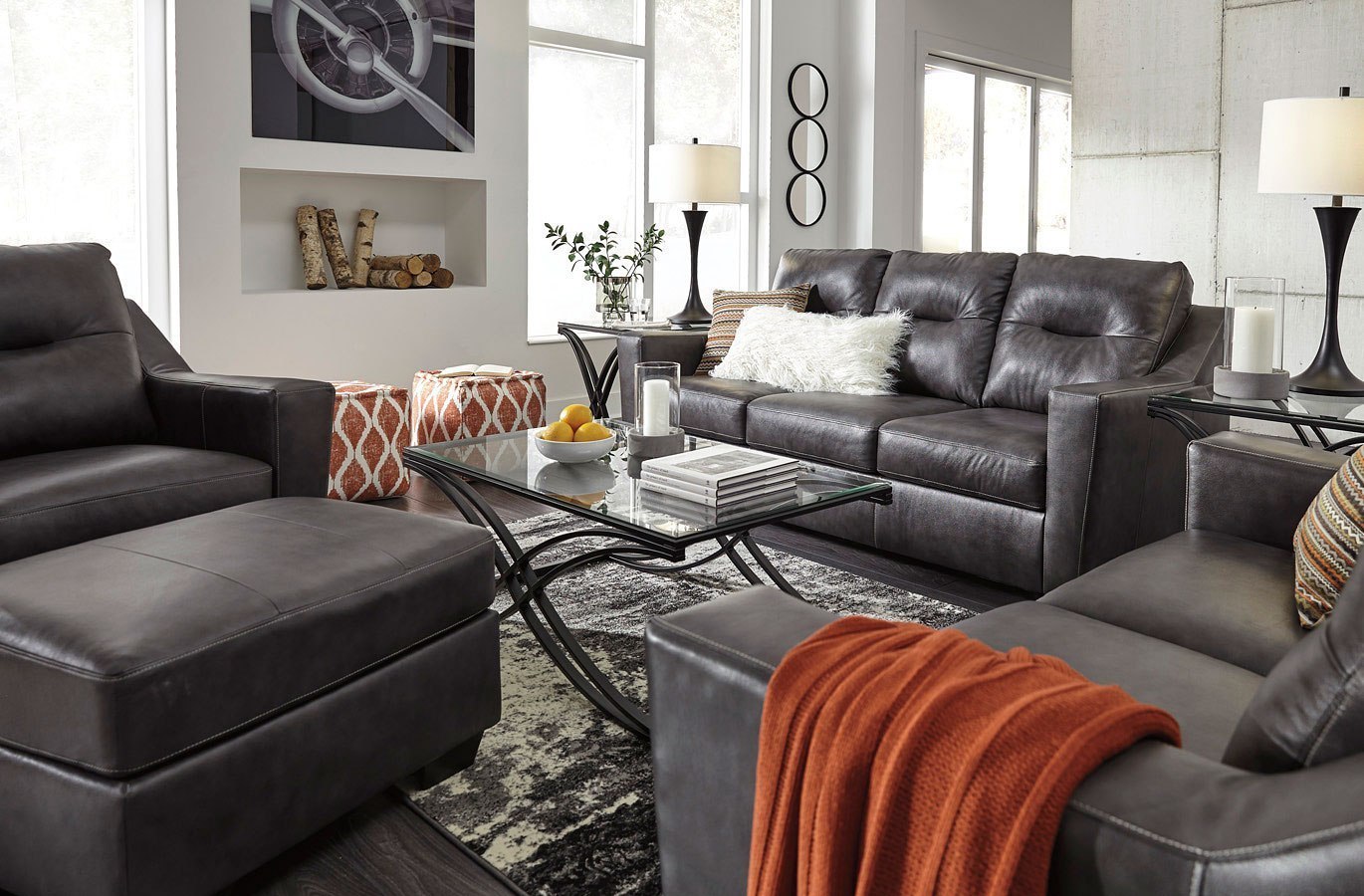 Kensbridge Charcoal Living Room Set By Signature Design By Ashley Furniturepick