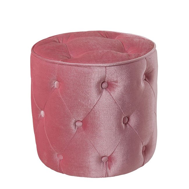 Young Parisian Velvet Ottoman (Pink) Standard Furniture FurniturePick