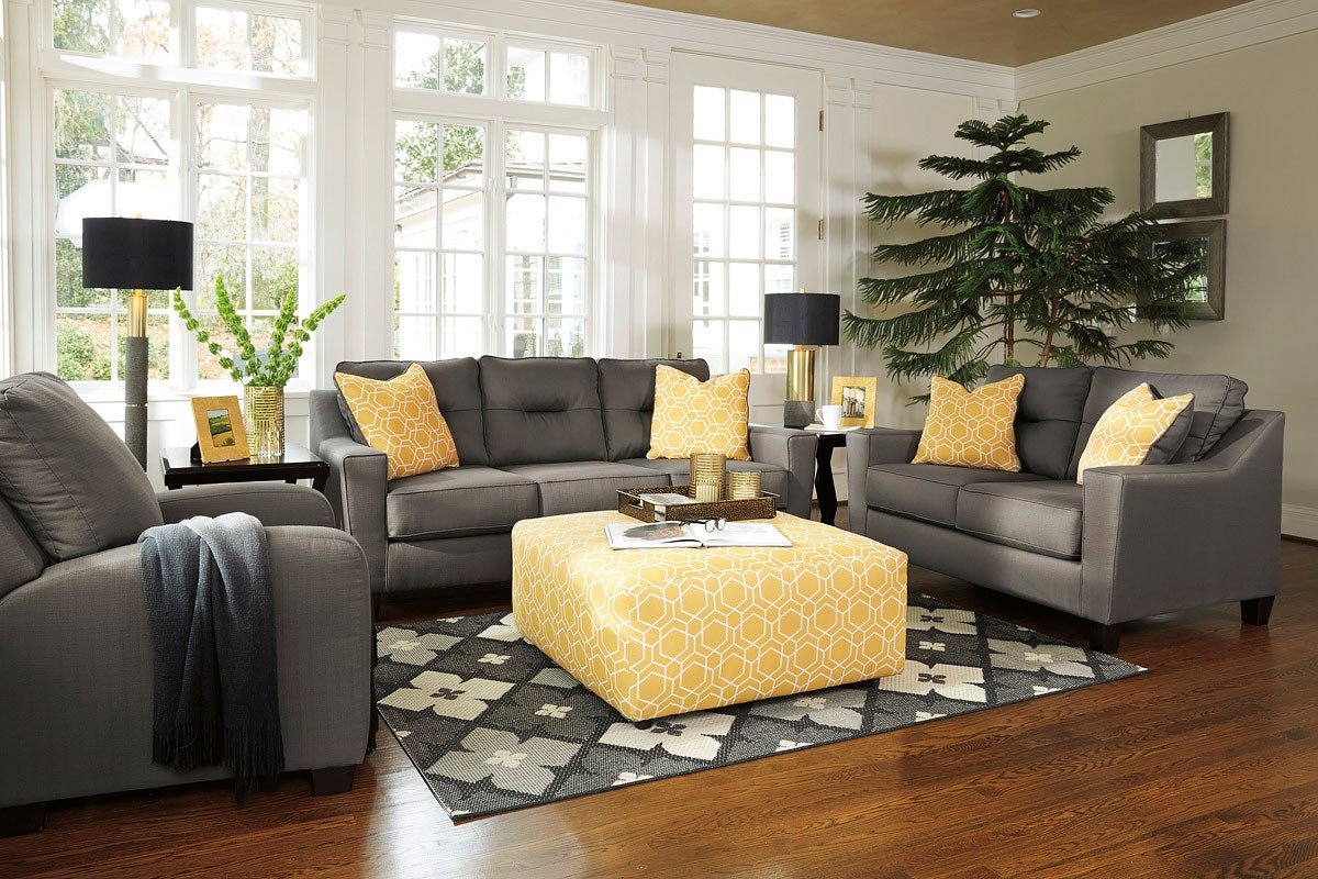 Forsan Nuvella Gray Living Room Set By Signature Design By Ashley