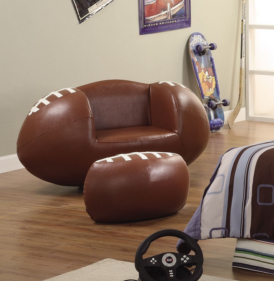 football chair with ottoman