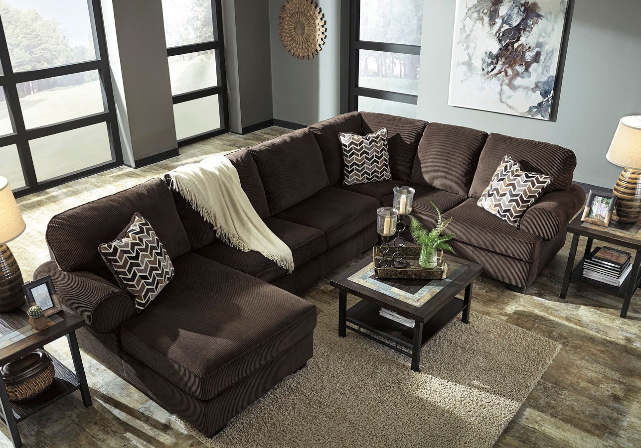 Jinllingsly Chocolate Modular Sectional Set by Signature Design by