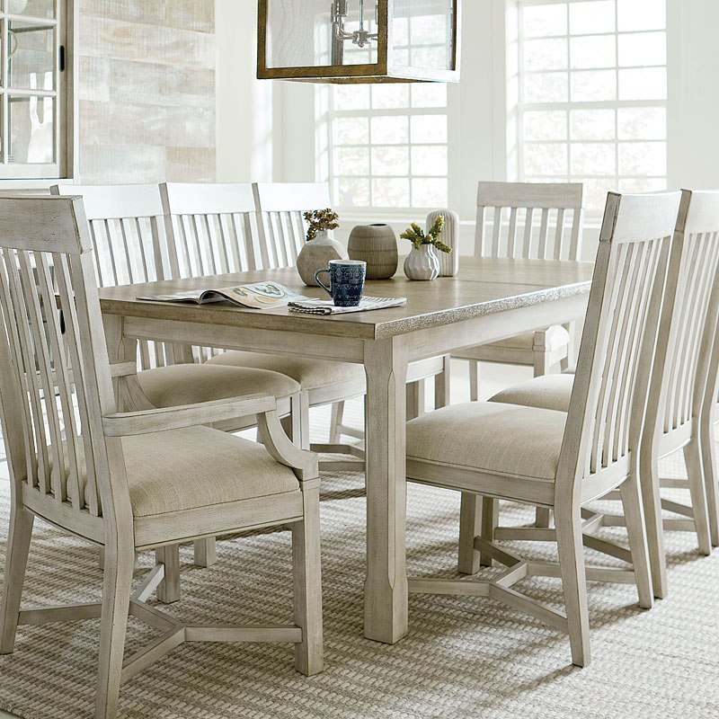 Litchfield Boathouse Dining Room Set w/ Sunwashed Chairs by American