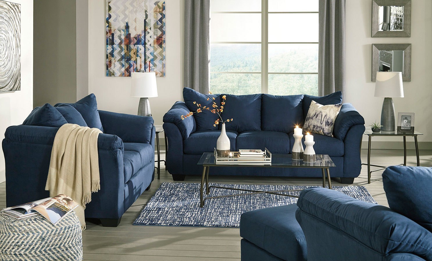 Darcy Blue Living Room Set By Signature Design By Ashley FurniturePick