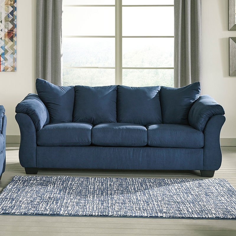 darcy blue sofa and loveseat