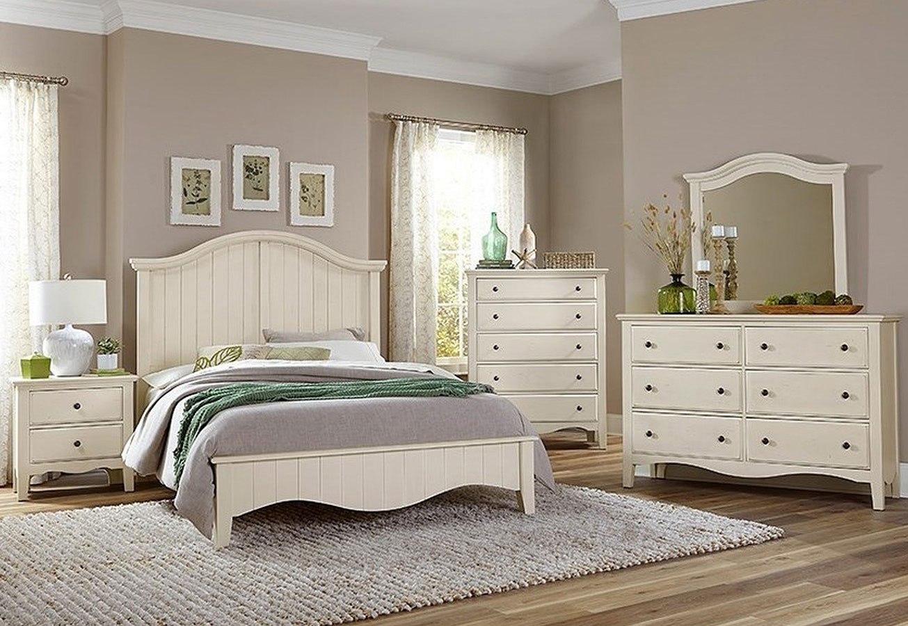 Casual Retreat Arch Bedroom Set (Shell White) by Vaughan Bassett ...
