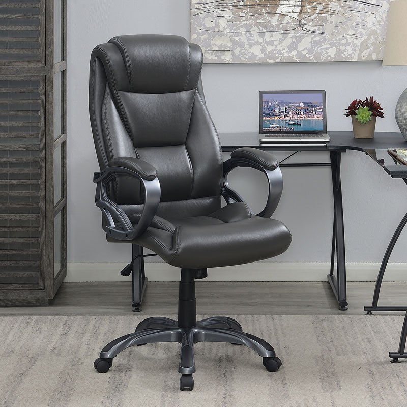 Grey Leatherette Office Chair by Coaster Furniture | FurniturePick