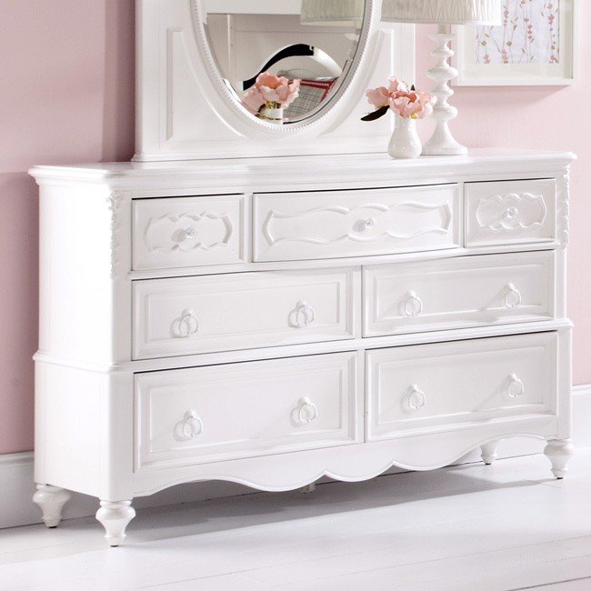 girls white dresser