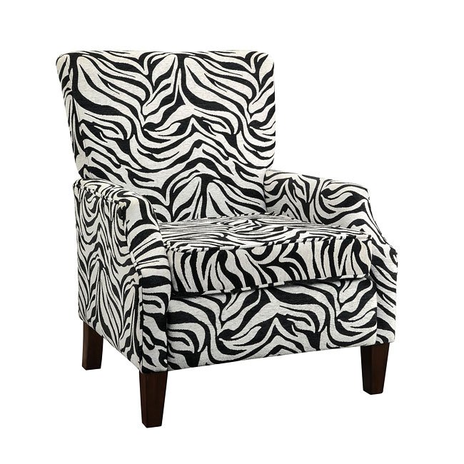 Zebra Pattern Accent Chair Coaster Furniture FurniturePick