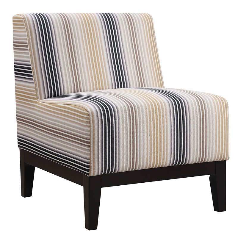 Striped Pattern Accent Chair (Earth Tone) by Coaster Furniture