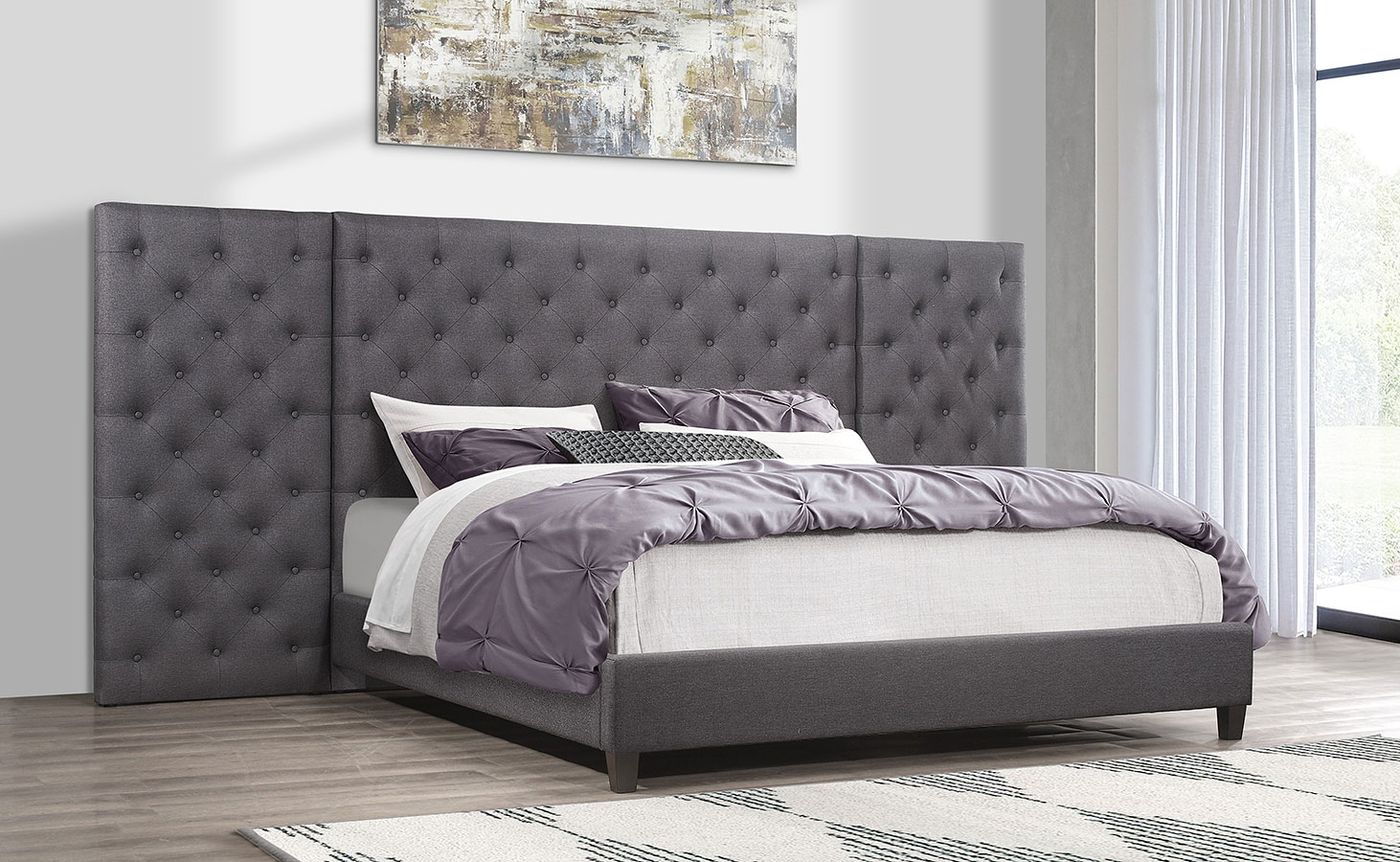 Bayview Bedroom Set W  9098 Grey Bed By Global Furniture 