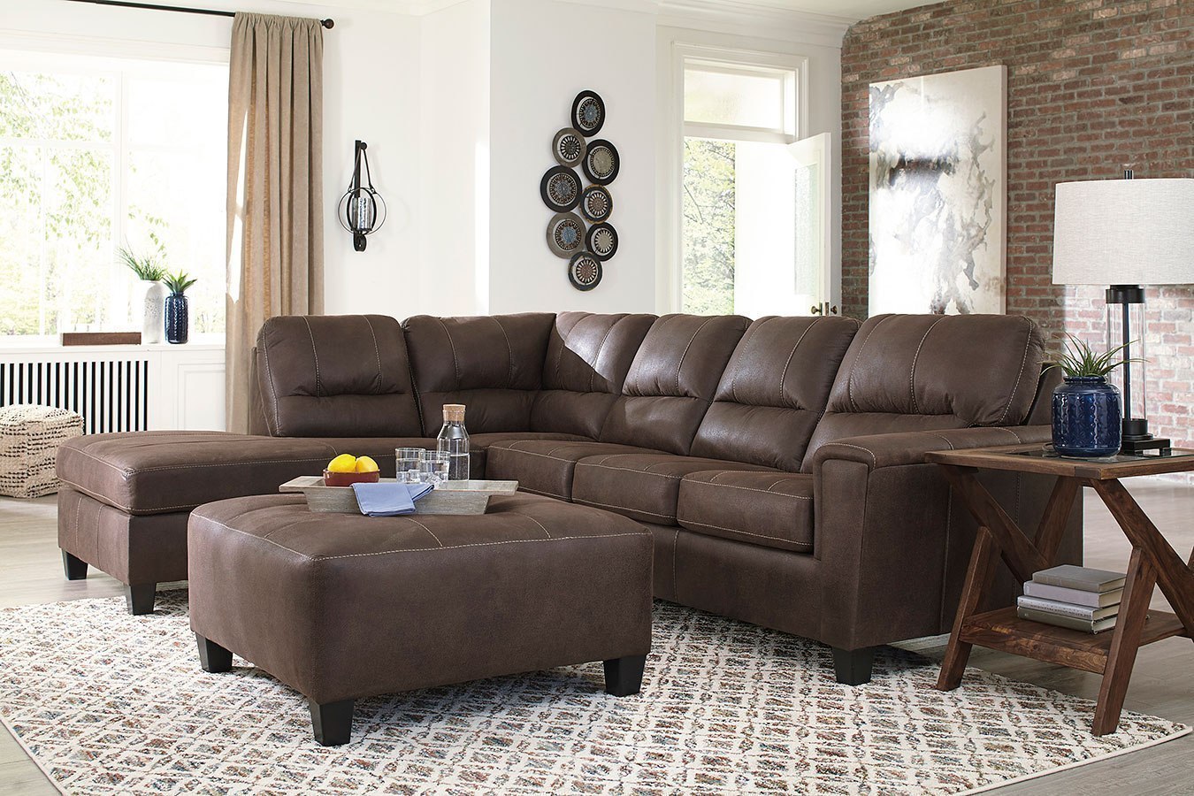 Navi Chestnut Sectional Set by Signature Design by Ashley FurniturePick