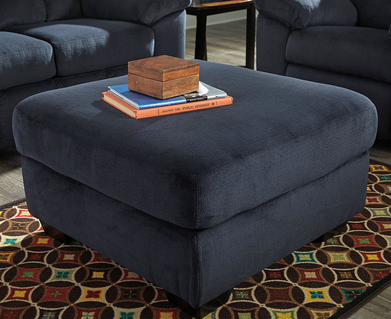 Dailey Midnight Oversized Accent Ottoman by Signature Design by Ashley