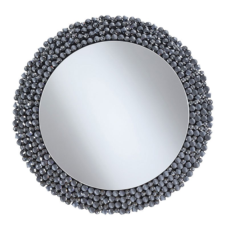 Grey Round Wall Mirror by Coaster Furniture FurniturePick