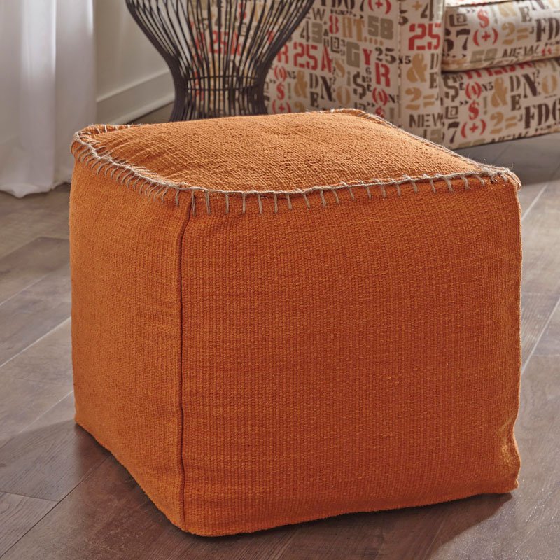 Caius Pouf (Rust) by Signature Design by Ashley FurniturePick