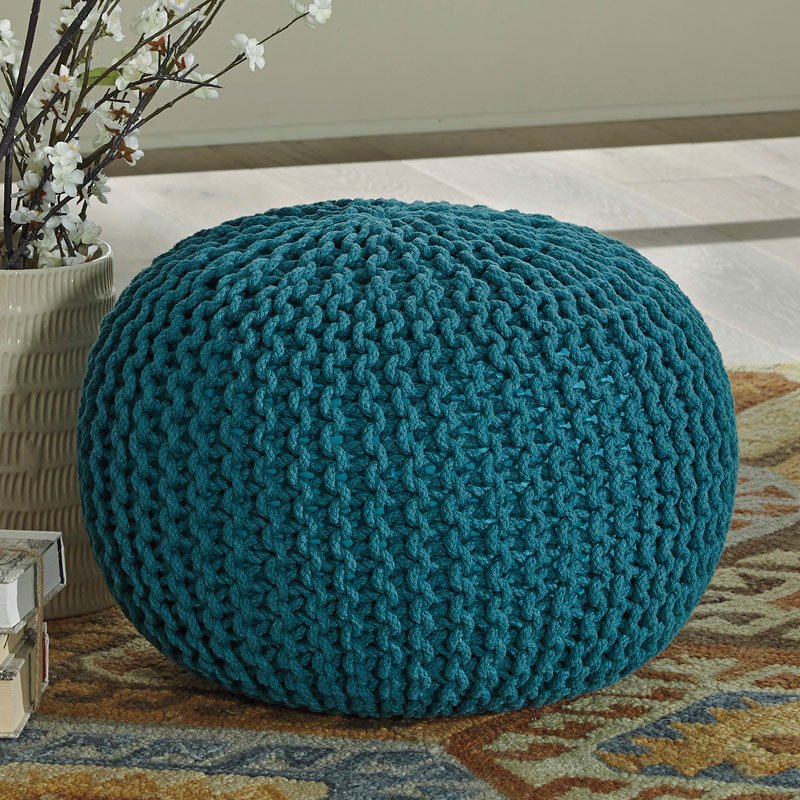 Nils Pouf (Teal) by Signature Design by Ashley FurniturePick