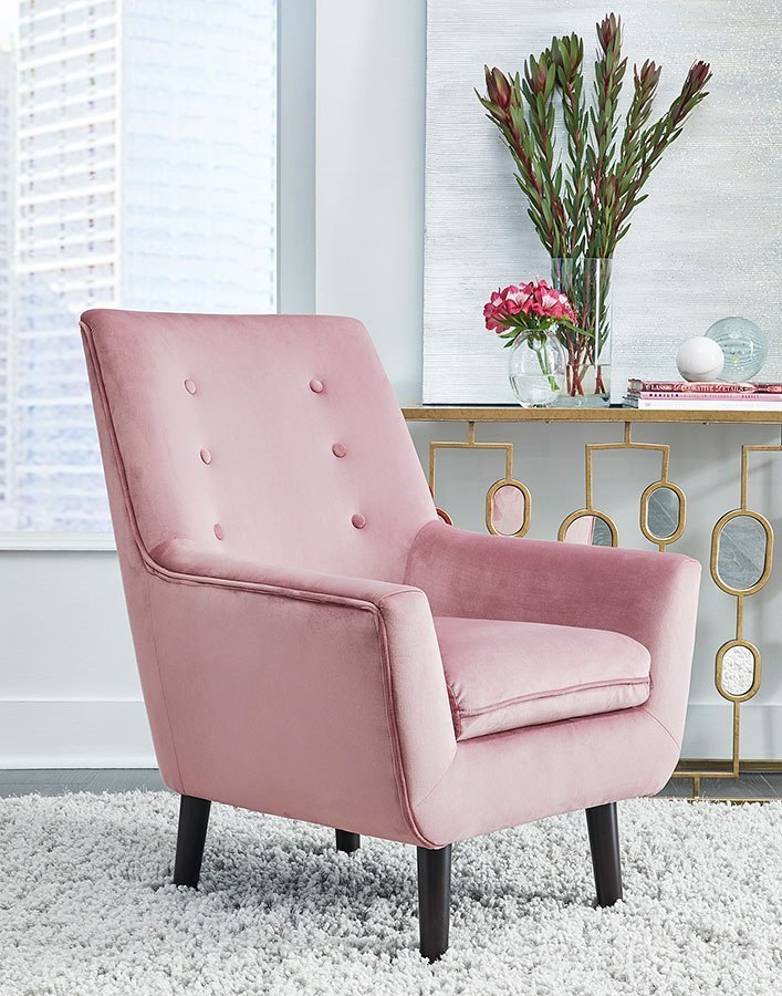 Zossen Accent Chair (Pink) by Signature Design by Ashley | FurniturePick