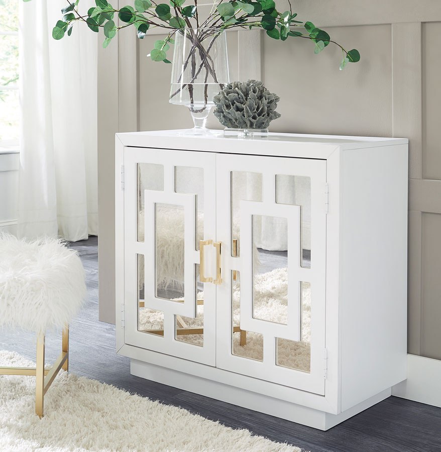 Walentin White Accent w/ Geometric Pattern by Signature Design