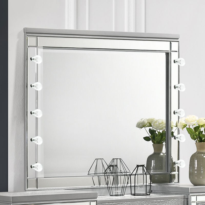 Valentino Vanity Mirror (Silver) by New Classic Furniture FurniturePick