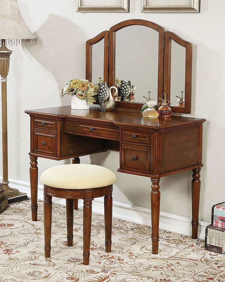 Natalia Vanity Set by Furniture of America FurniturePick