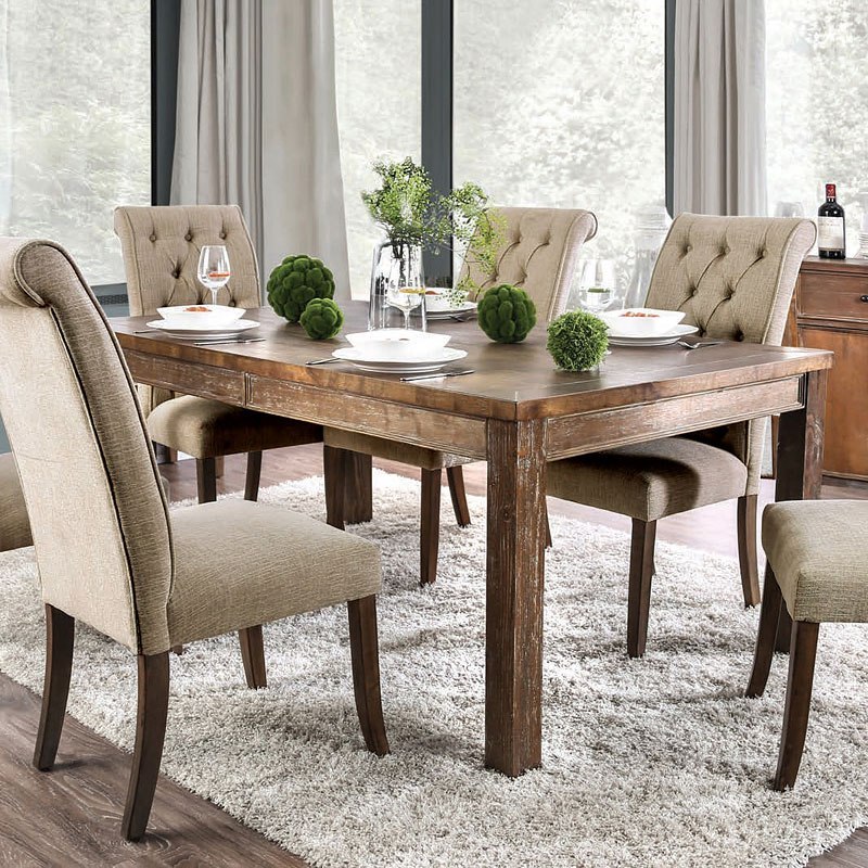 rustic oak dining table set