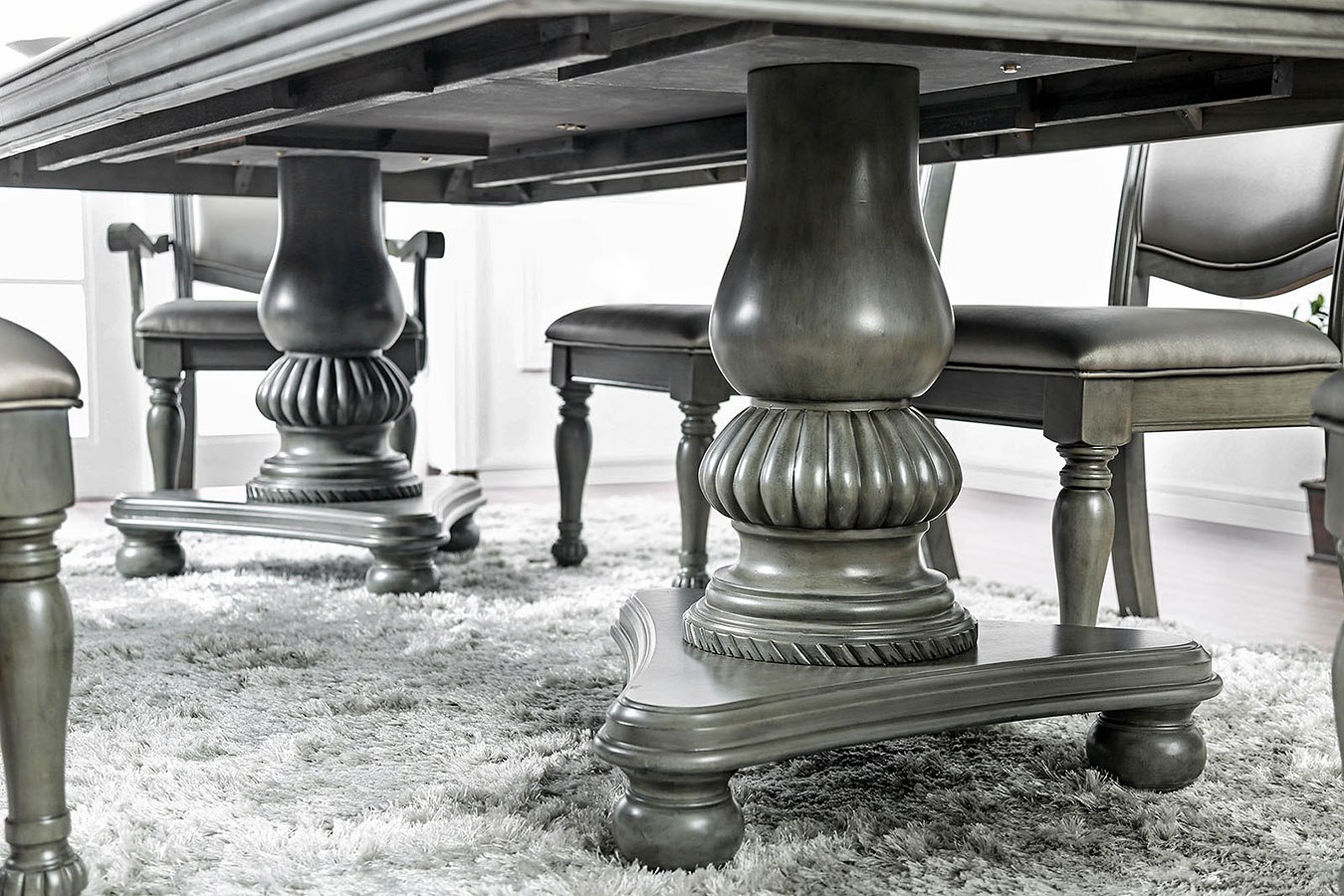 Alpena Dining Table (Gray) by Furniture of America FurniturePick