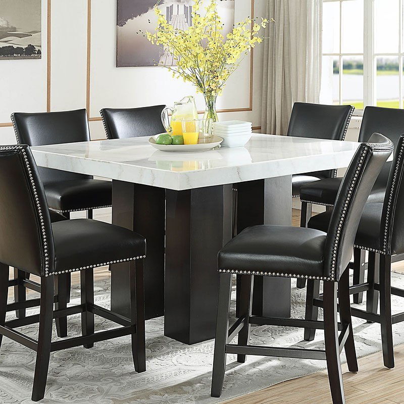 black dining room set counter height