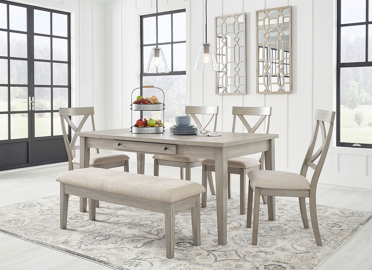 dining room set with storage bench