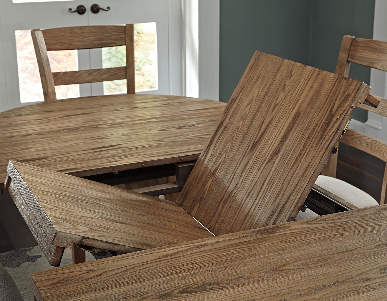 kitchen table with extensions in sides